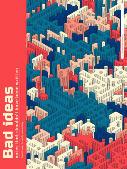 Notebook Cover Maker Featuring a Pattern with Organic Shapes 4394c-el1