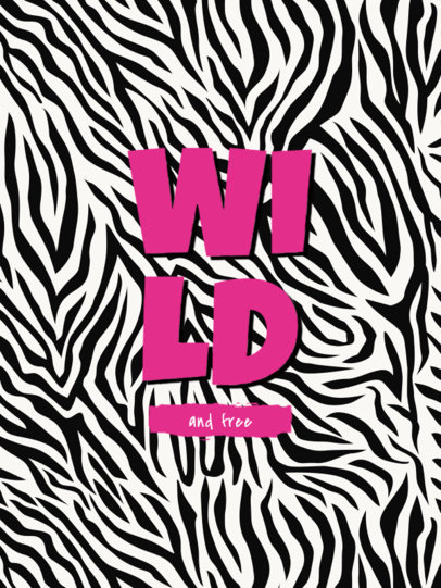 Notebook Cover Generator Featuring a Zebra Print Background 4382c-el1