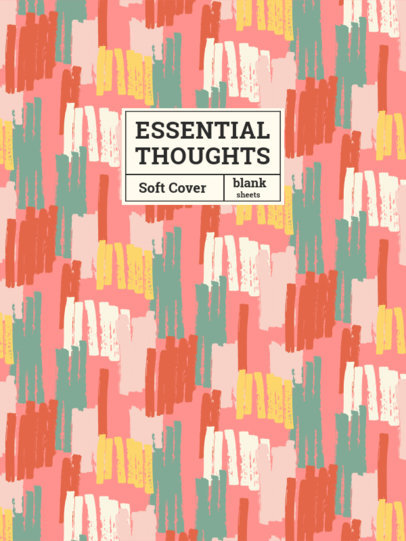 Notebook Cover Design Creator with Colorful Maker Stains 4380c-el1