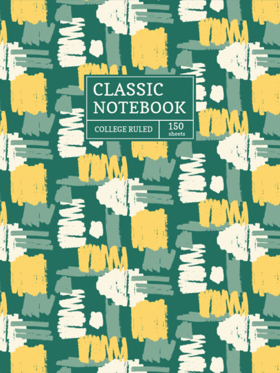 Notebook Cover Creator Featuring a Marker Stains Pattern 4380f-el1