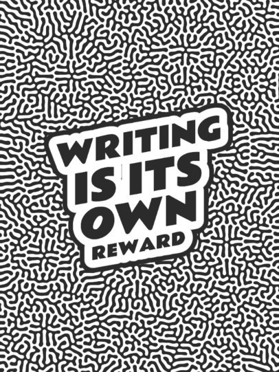 Notebook Cover Maker With a Quote About Writing and an Abstract Pattern 4392d-el1