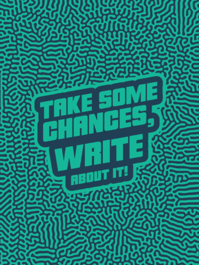 Notebook Cover Design Maker for Young Writers Featuring Abstract Patterns 4392e-el1