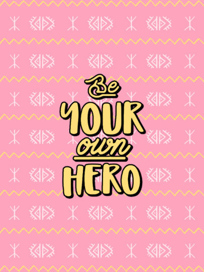 Notebook Cover Template Featuring a Pattern with Abstract Icons 4388b-el1