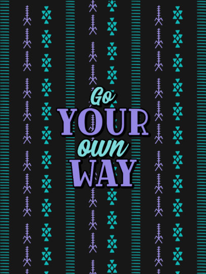 Notebook Cover Template Featuring a Pattern with Abstract Icons 4388d-el1