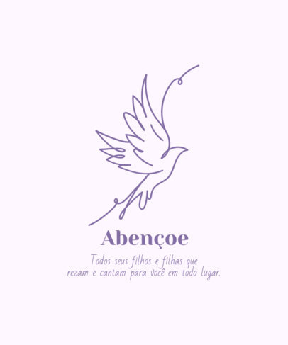 Nossa Senhora Aparecida T-Shirt Design Creator with a Lineart Religious Graphic 4067c