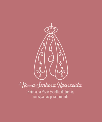 Religious T-Shirt Design Generator to Celebrate Nossa Senhora Aparecida 4067g