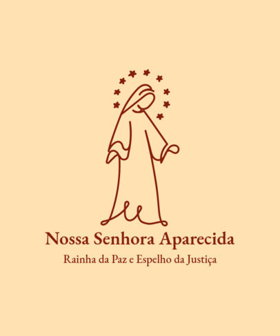 T-Shirt Design Generator with an Abstract Graphic of Nossa Senhora Aparecida 4067b