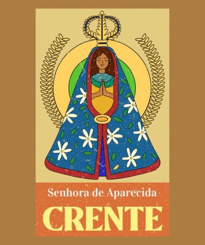 Nossa Senhora Aparecida-Themed T-Shirt Design Creator 4066a