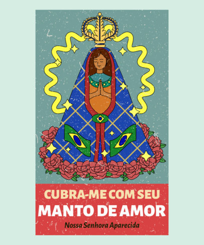 T-Shirt Design Maker to Commemorate Nossa Senhora Aparecida 4066e