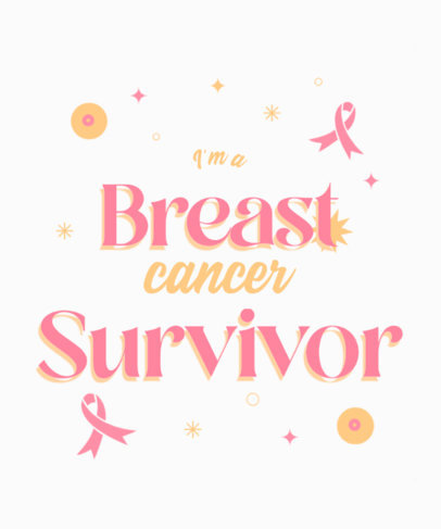 T-Shirt Design Creator Featuring a Breast Cancer Awareness Theme