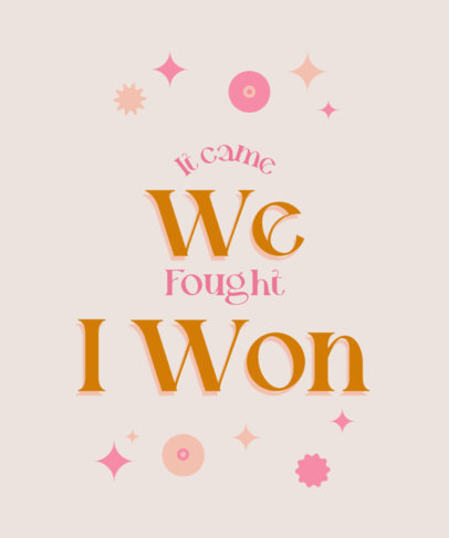 Breast Cancer-Themed T-Shirt Design Generator With a Quote to Raise Awareness