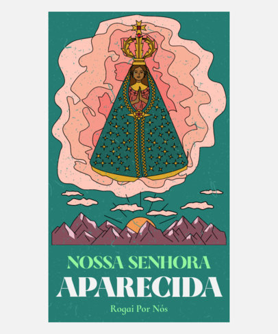 T-Shirt Design Generator Featuring a Nossa Senhora Aparecida Graphic 4066b