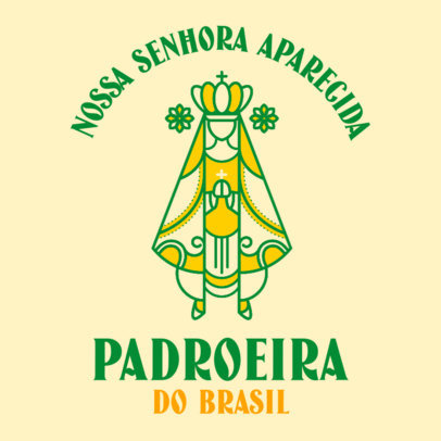 Facebook Post Maker Featuring an Abstract Our Lady of Aparecida Graphic 4065b