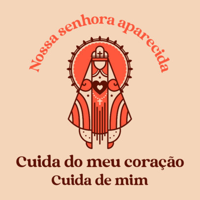 Facebook Post Template Featuring Prayer for Our Lady of Aparecida 4065d