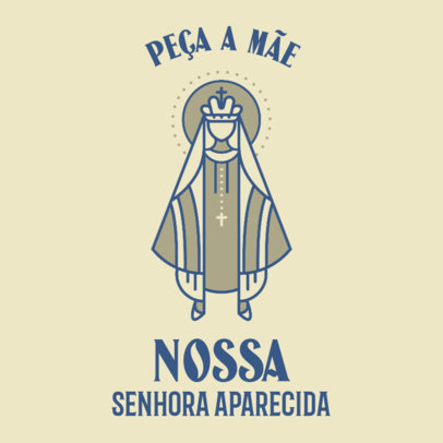 Facebook Post Maker Featuring a Prayer for Our Lady of Conception Aparecida 4065i
