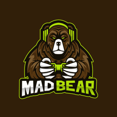 Logo Creator for Esports Players Featuring an Angry Bear Clipart 4400g-el1