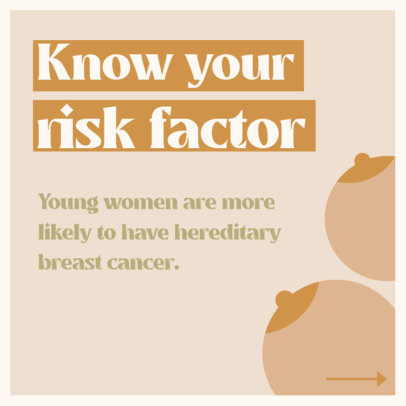 Instagram Post Design Creator to Raise Awareness About Breast Cancer on a Carousel