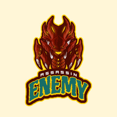 Esports Logo Template Featuring an Alien Illustration Inspired by Starcraft 