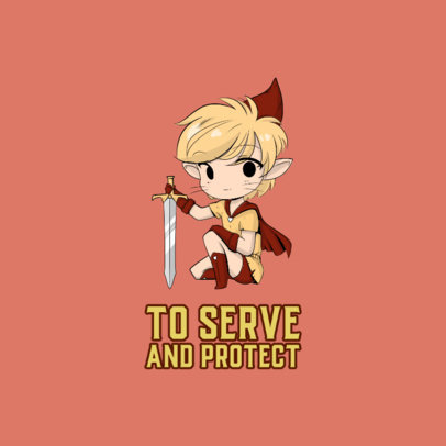 Gaming Logo Creator with a Character Graphic Inspired by Link from Zelda 4210i