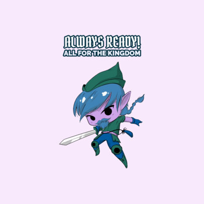 Logo Maker with a Legend of Zelda-Inspired Character Graphic 4210h