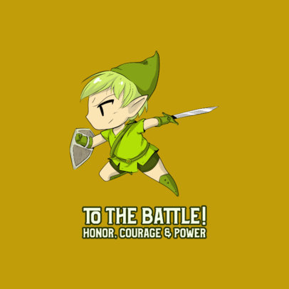 Gaming Logo Maker Featuring the Hero of the Triangular Force 4210g