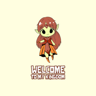 Zelda-Inspired Logo Creator with a Chibi-Style Graphic 4210f