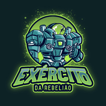 Logo Generator for a Gaming Team Featuring a Robot Inspired by StarCraft