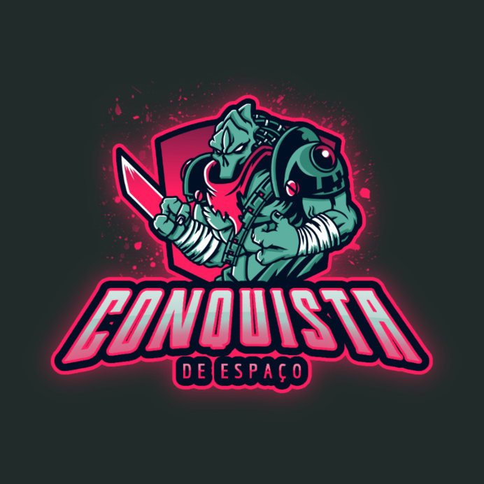 Gaming Logo Template with an Extraterrestrial Monster Inspired by StarCraft