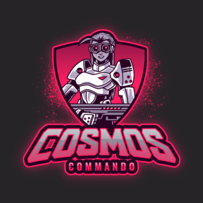 Logo Maker for an eSports Team Featuring a Cyborg Inspired by StarCraft