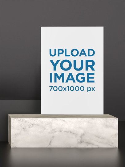 Mockup of an Art Print Placed on a Marble Block m9069-r-el2