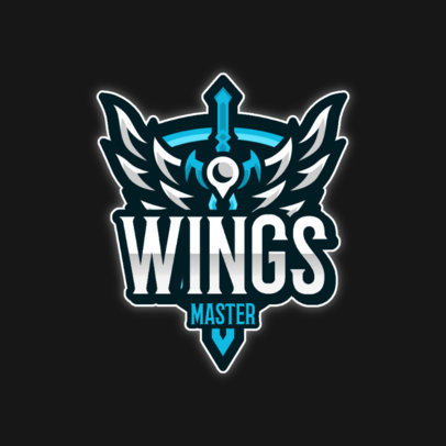 Emblem Logo Maker Featuring a Sword with Wings