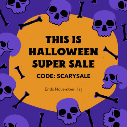 Instagram Post Template for Halloween Season Sales
