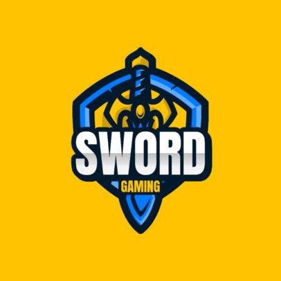 Sword-Themed Logo Template for Gamers
