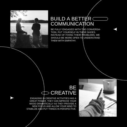 Instagram Post Design Creator Featuring a Carousel Layout for Mental Health Day