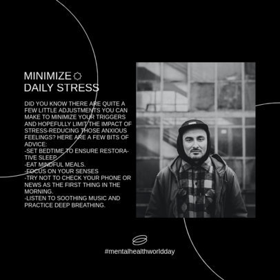 Instagram Post Design Template With a Carousel Layout and a Mental Health Day Theme
