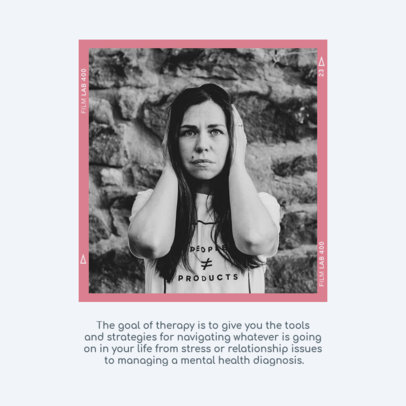 Instagram Post Design Maker for a Carousel Featuring Mental Wellbeing Quotes