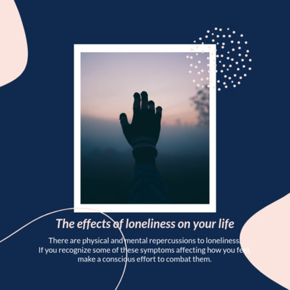 Mental Health Day-Themed Instagram Post Creator to Talk About Loneliness