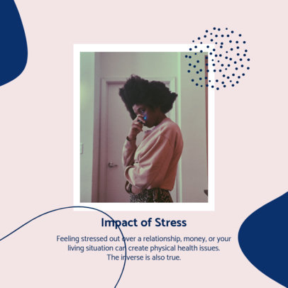Mental Health-Themed Instagram Post Maker About the Impact of Stress