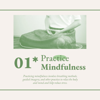 Instagram Post Creator for a Mental Health Habits Carousel's Inner Slides