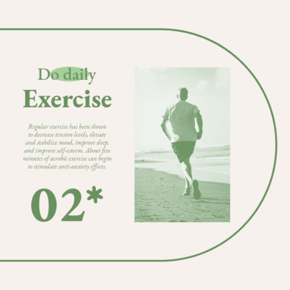 Instagram Post Maker for Last Slides of a Mental Health Tips Carousel