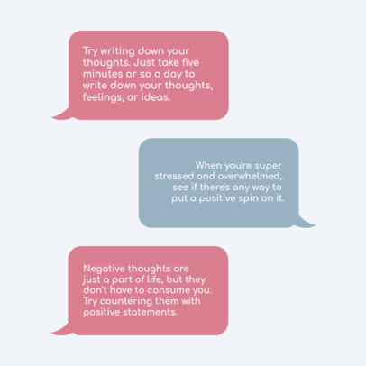 Instagram Post Design Template Featuring Tips for a Good Mental Health