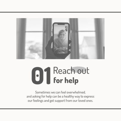 Instagram Post Template with Good Mental Health Advice