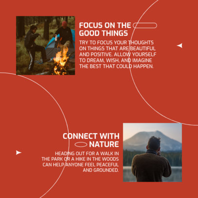 Instagram Post Design Template With a Mental Health Theme and a Minimal Aesthetic