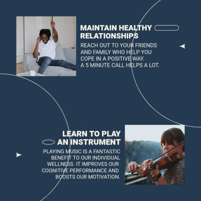 Instagram Post Design Creator Featuring Mental Health Information