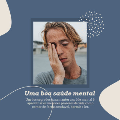 Instagram Post Template for a Carrousel About Improving our Mental Health