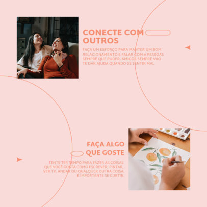 Mental Health-Themed Instagram Post Design Generator for a Carousel With Information