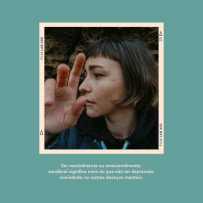 Instagram Post Template for a Carousel With Mental Wellbeing Tips 