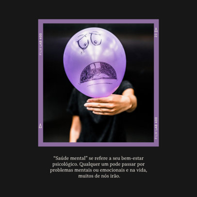 Instagram Post Generator With a Mental Health Awareness Theme 