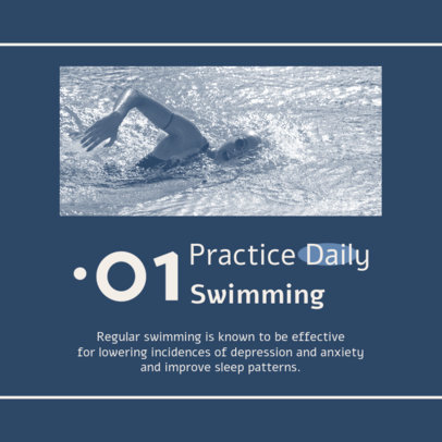 Instagram Post Maker Featuring a Tip for Better Sleep Patterns