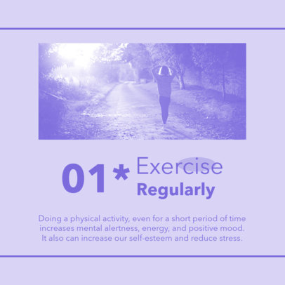 Instagram Post Creator Featuring Good Mental Health Habits